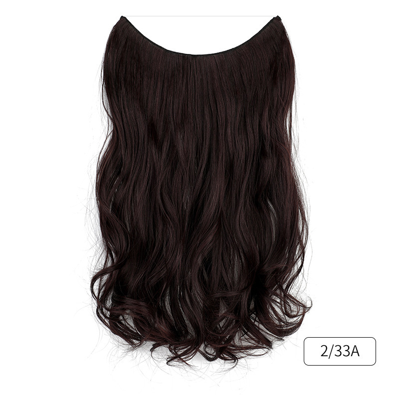 45cm 110g Synthetic Invisible Wire 5 Clips In Hair Extensions Secret Fish Line Hairpieces Hair Extensions Fake Hair For Women
