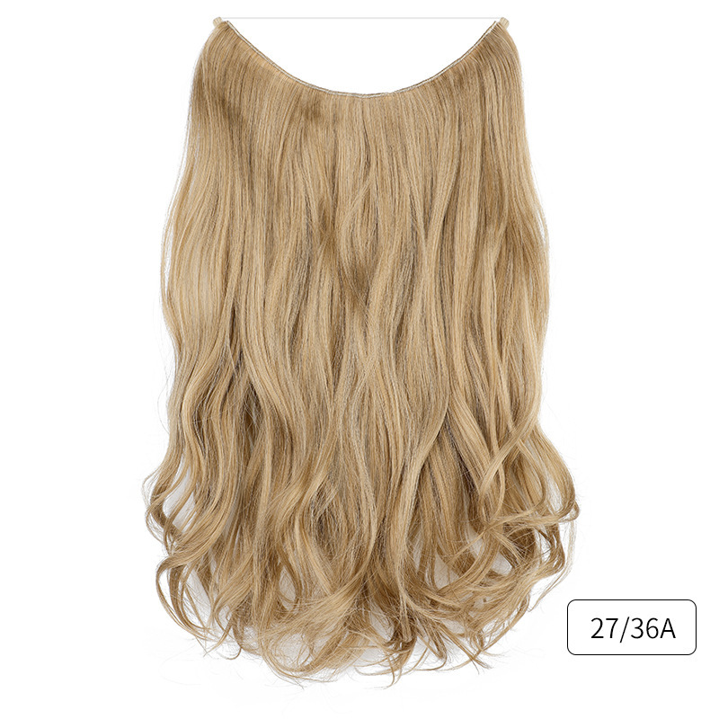 45cm 110g Synthetic Invisible Wire 5 Clips In Hair Extensions Secret Fish Line Hairpieces Hair Extensions Fake Hair For Women