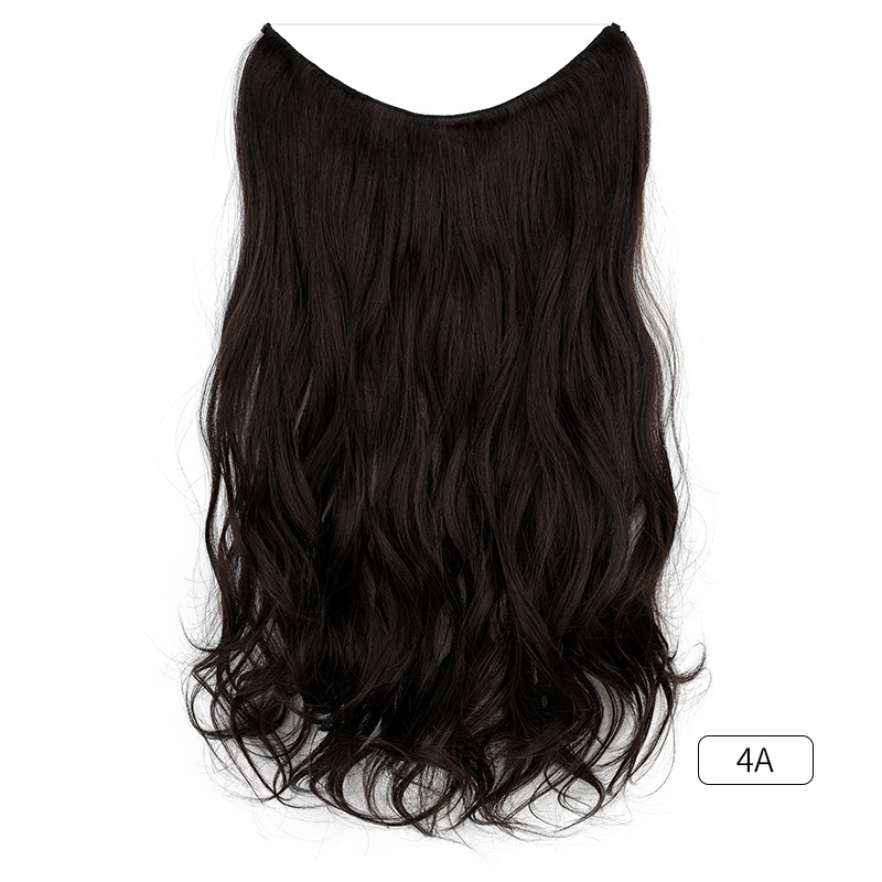 45cm 110g Synthetic Invisible Wire 5 Clips In Hair Extensions Secret Fish Line Hairpieces Hair Extensions Fake Hair For Women