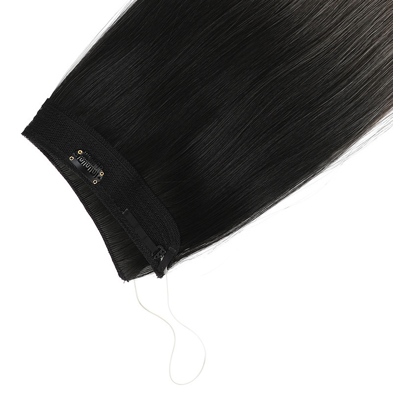 60cm 110g Ombre Synthetic Hair Extensions with 5 Clips Straight  False Synthetic Hair Piece For Woman