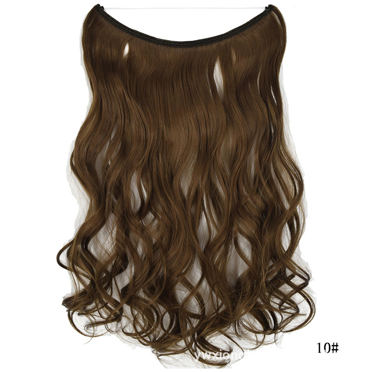 45cm 80g Wave Synthetic No Clips In Hair Extensions Secret Fish Line Synthetic Hairpieces Hair Extensions