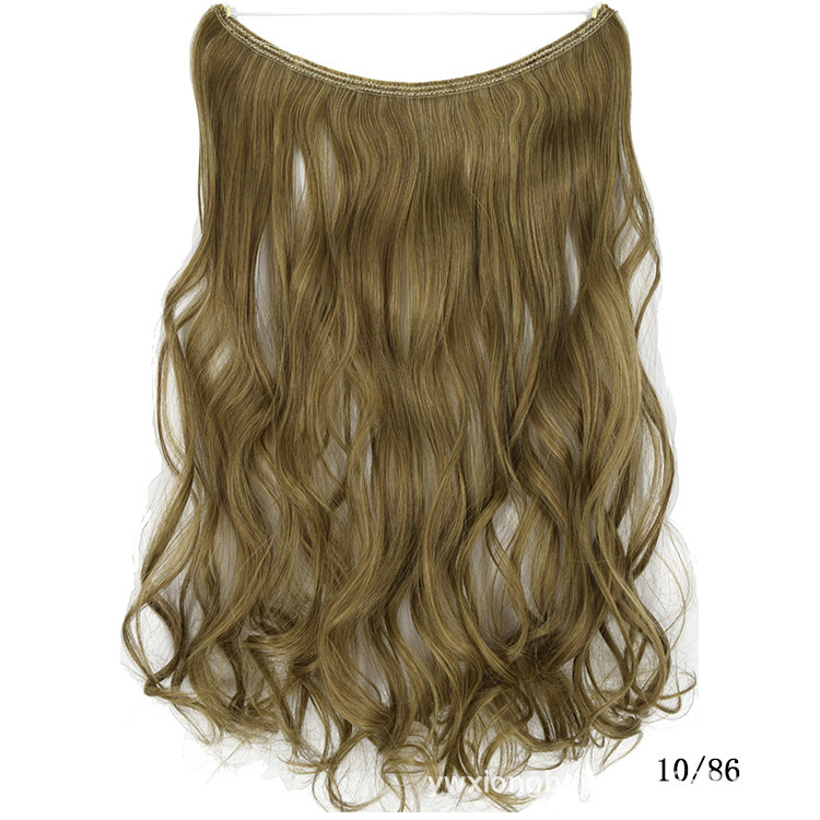 45cm 80g Wave Synthetic No Clips In Hair Extensions Secret Fish Line Synthetic Hairpieces Hair Extensions
