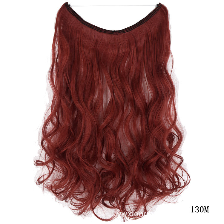 45cm 80g Wave Synthetic No Clips In Hair Extensions Secret Fish Line Synthetic Hairpieces Hair Extensions