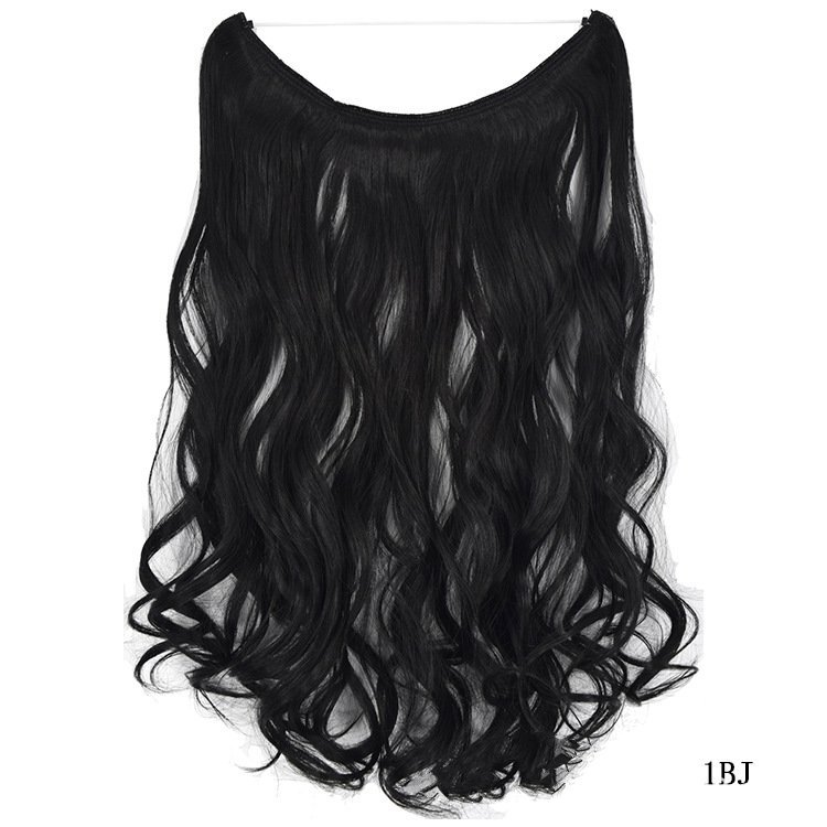 45cm 80g Wave Synthetic No Clips In Hair Extensions Secret Fish Line Synthetic Hairpieces Hair Extensions