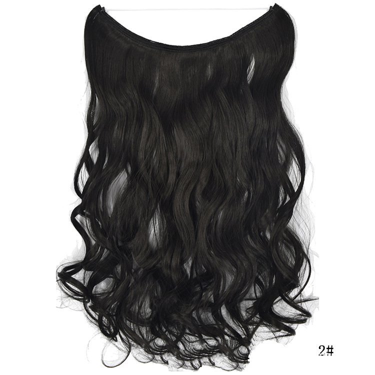45cm 80g Wave Synthetic No Clips In Hair Extensions Secret Fish Line Synthetic Hairpieces Hair Extensions