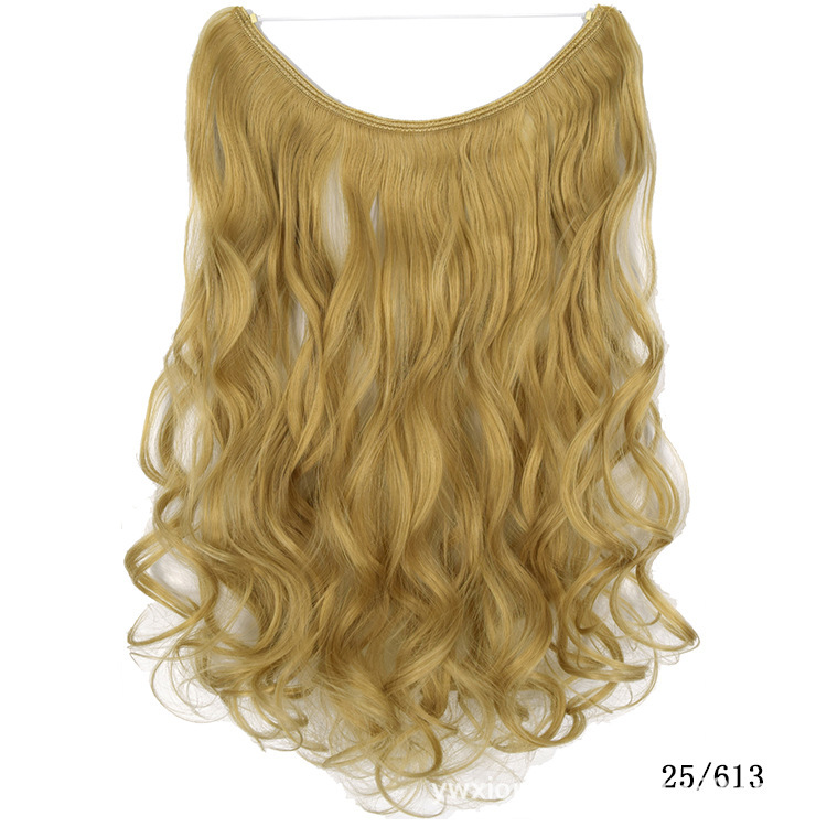 45cm 80g Wave Synthetic No Clips In Hair Extensions Secret Fish Line Synthetic Hairpieces Hair Extensions