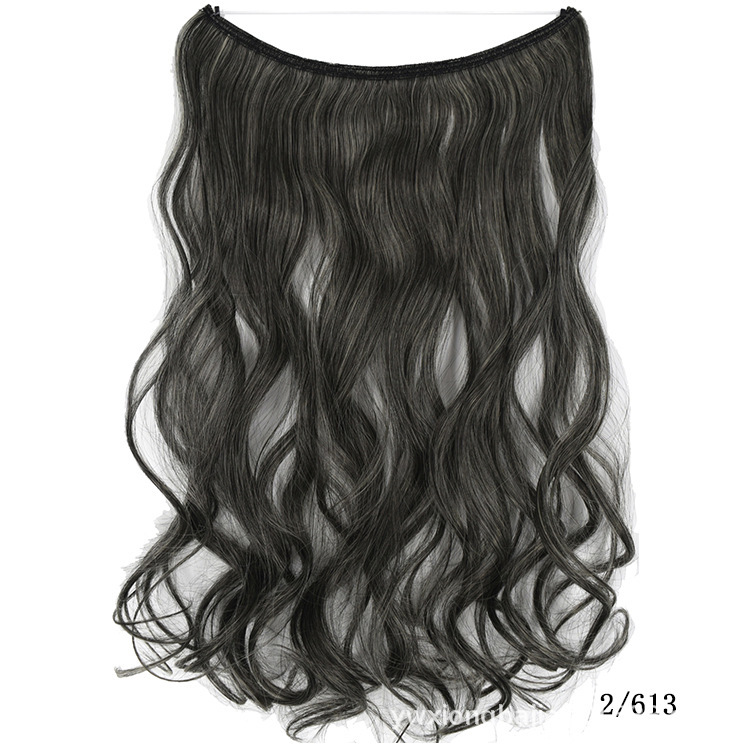 45cm 80g Wave Synthetic No Clips In Hair Extensions Secret Fish Line Synthetic Hairpieces Hair Extensions