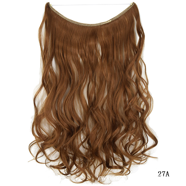 45cm 80g Wave Synthetic No Clips In Hair Extensions Secret Fish Line Synthetic Hairpieces Hair Extensions