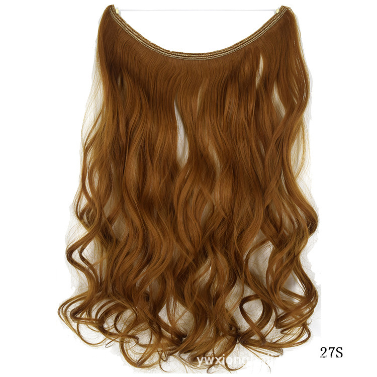 45cm 80g Wave Synthetic No Clips In Hair Extensions Secret Fish Line Synthetic Hairpieces Hair Extensions