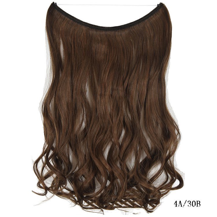 45cm 80g Wave Synthetic No Clips In Hair Extensions Secret Fish Line Synthetic Hairpieces Hair Extensions
