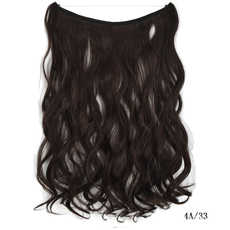 45cm 80g Wave Synthetic No Clips In Hair Extensions Secret Fish Line Synthetic Hairpieces Hair Extensions