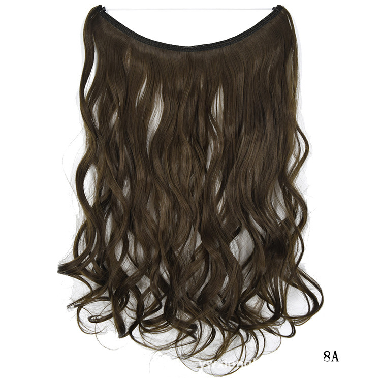 45cm 80g Wave Synthetic No Clips In Hair Extensions Secret Fish Line Synthetic Hairpieces Hair Extensions
