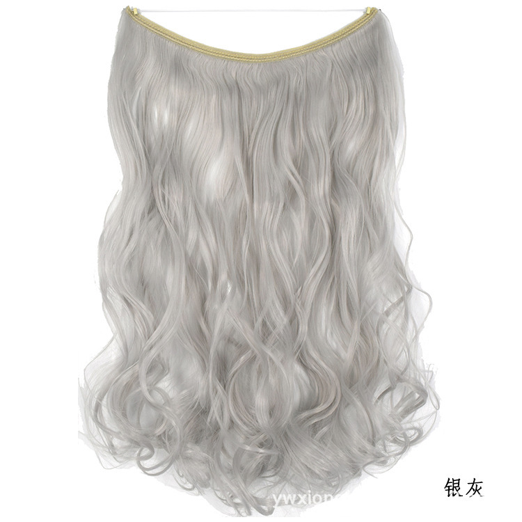 45cm 80g Wave Synthetic No Clips In Hair Extensions Secret Fish Line Synthetic Hairpieces Hair Extensions
