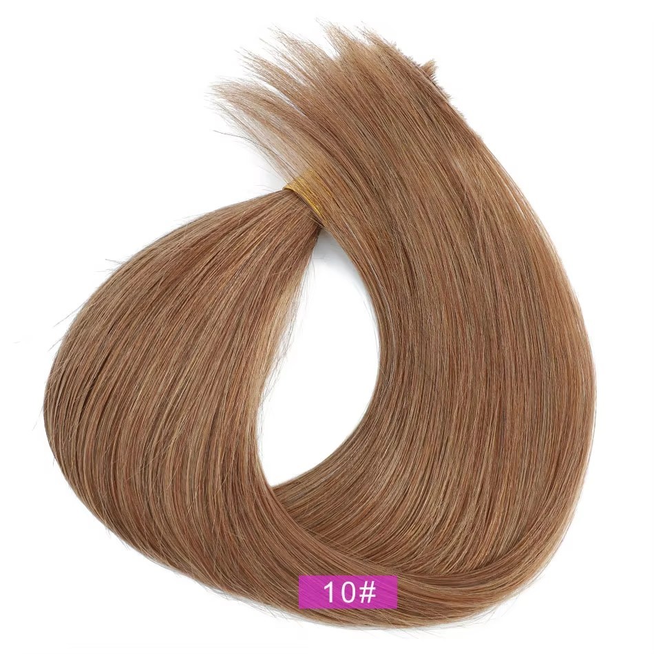 Light Brown #10 Genius Weft Hair Extensions 100g  Remy  Genius Weft Human Hair Extensions