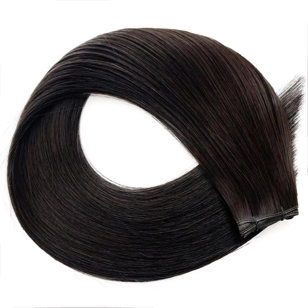 Natural Black #1B Genius Weft Hair Extensions 100g Virgin Virgin Cuticle Seamless Genius  Weft Human Hair Extensions