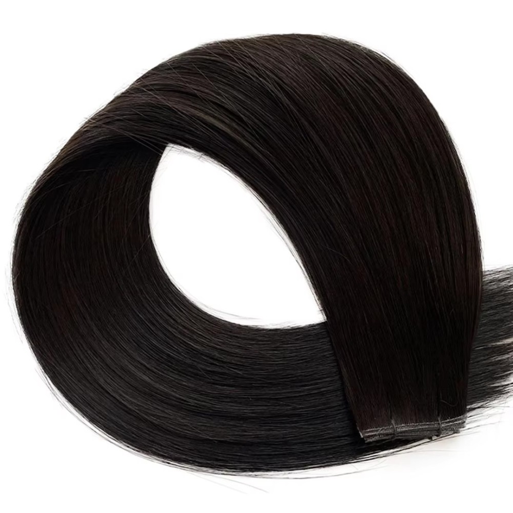 Dark Brown #2 Genius Weft Hair Extensions 100g  Cuticle Aligned Invisible  Genius Weft
