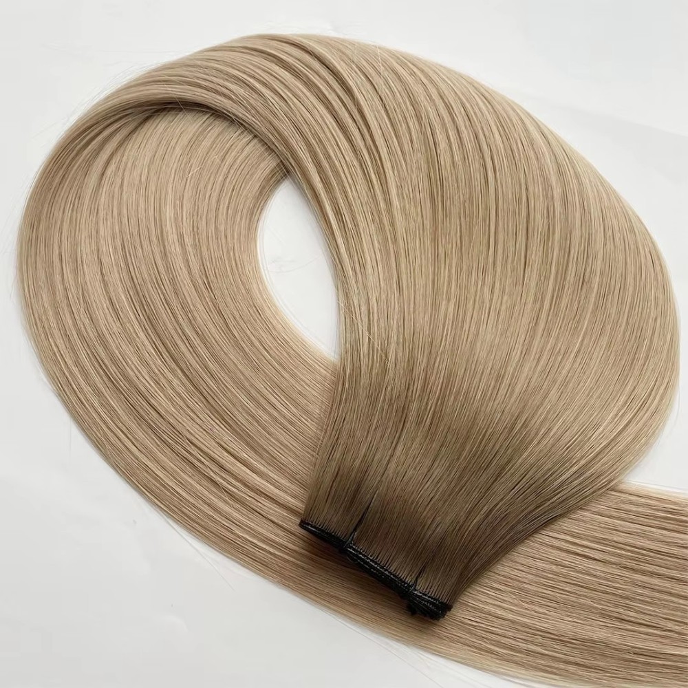 Balayage   #T8/ 613  Genius Weft Hair Extensions 100g Ombre Color Straight Invisible Human Hair Weft Extensions