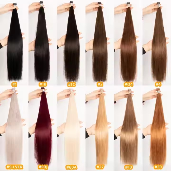 Natural Black #1B Genius Weft Hair Extensions 100g Virgin Virgin Cuticle Seamless Genius  Weft Human Hair Extensions