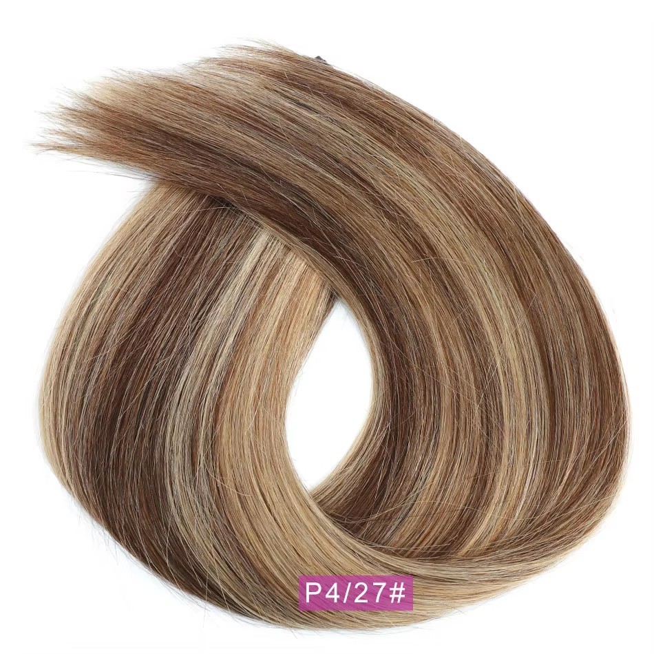 Piano Brown Blonde  #P4/27  Genius Weft Hair Extensions 100g Raw Virgin  Russian Genius Hair Extensions