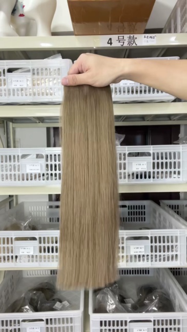 Light Brown #8  Genius Weft Virgin Hair Extensions 50g Raw Virgin Cuticle Aligned  Extensions Seamless  Genius Weft