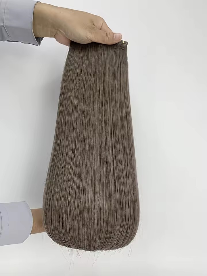 Light Brown #170   Genius Weft Virgin Hair Extensions 50g Raw Virgin Cuticle Aligned  Extensions Seamless  Genius Weft
