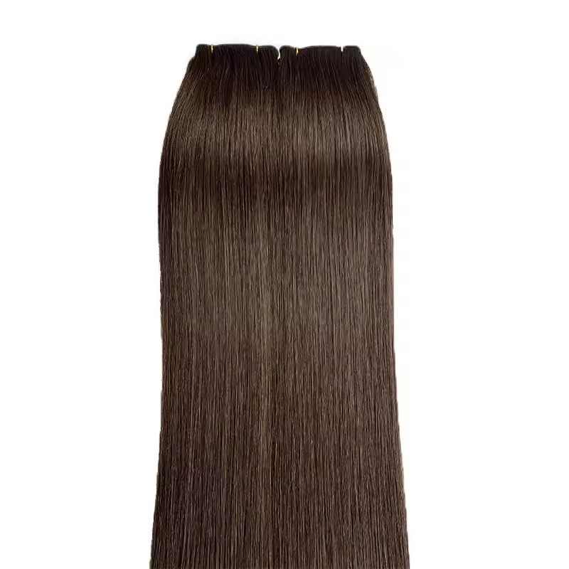 Jet  Black #2 Genius Weft Hair Extensions 50g Cuticle Aligned Virgin Hair Extensions Genius Weft