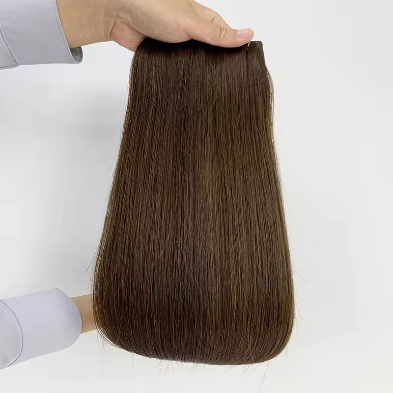 Jet  Black #2 Genius Weft Hair Extensions 50g Cuticle Aligned Virgin Hair Extensions Genius Weft