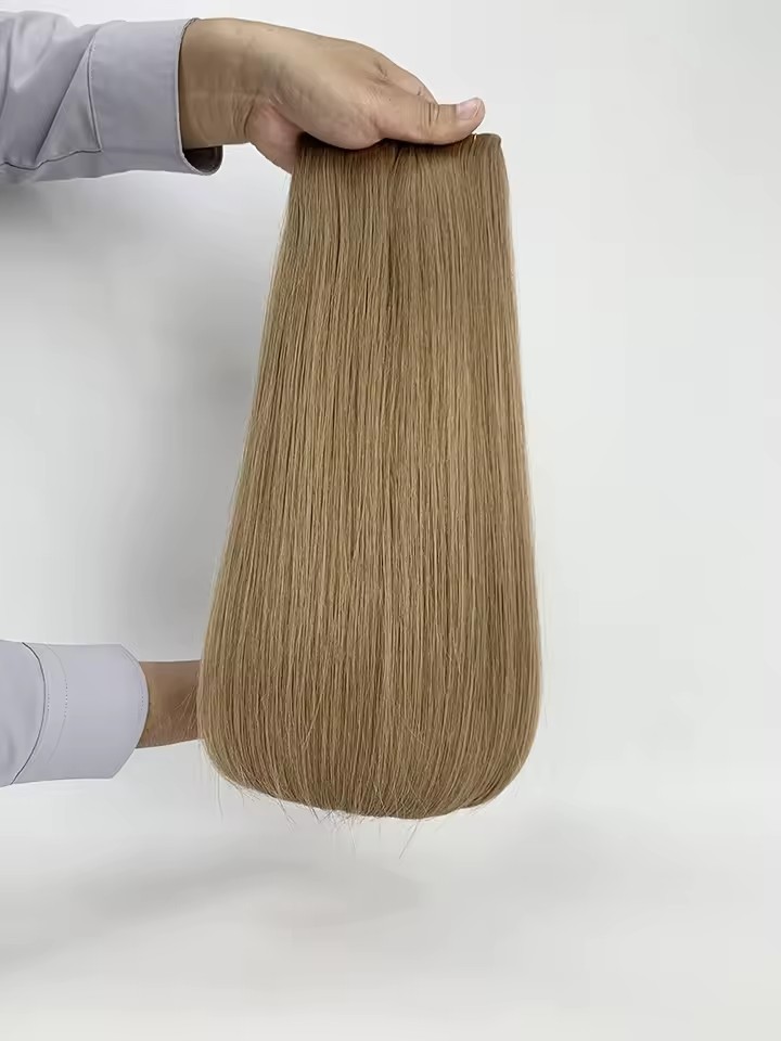 Brown #6  Genius Weft Virgin Hair Extensions 50g Raw Virgin Cuticle Aligned  Extensions Seamless  Genius Weft