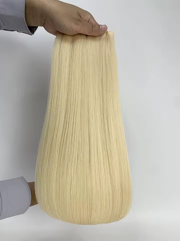 Brown #6  Genius Weft Virgin Hair Extensions 50g Raw Virgin Cuticle Aligned  Extensions Seamless  Genius Weft