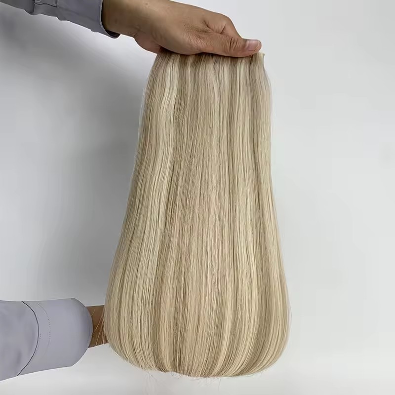 Jet  Black #1 Genius Weft Hair Extensions 50g Raw Virgin Cuticle Aligned  Genius Weft Hair Extension