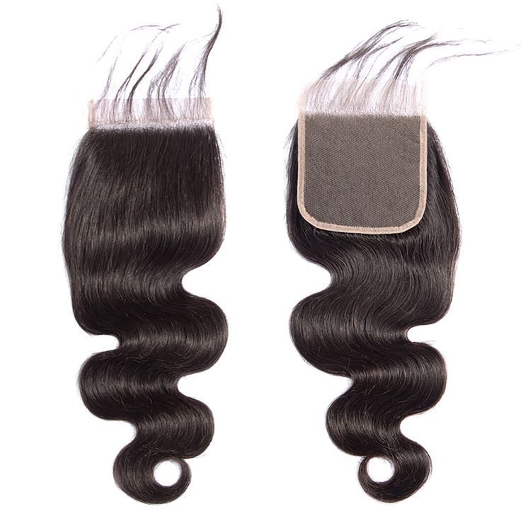 4x4 Body Wave Natural Color  Human Hair Lace Closure  Remy Human Hair Transparet  Lace Closure