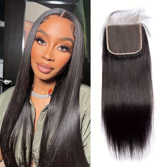 5x5 Straight  Natural Color  Human Hair Lace Closure  Remy Human Hair Transparet  Lace Closure For Woman