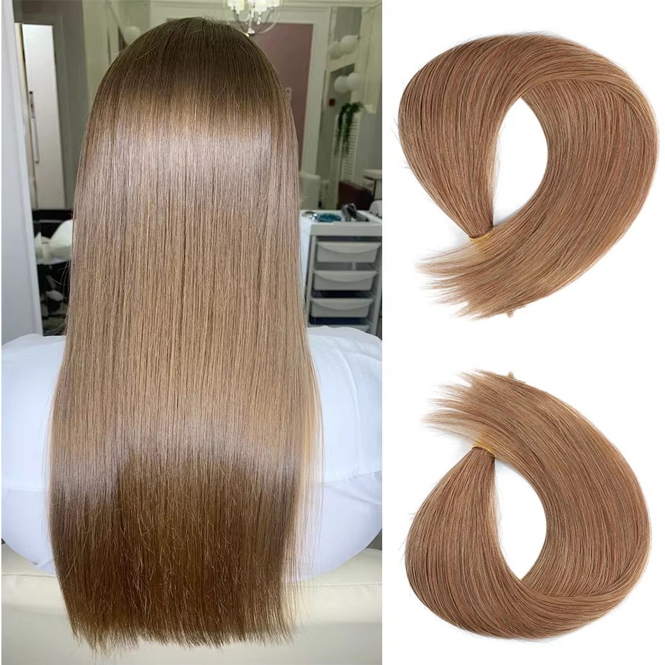 9A  Brown 10 # Pre Bonded Keratin I Tip Fusion Hair Stick Hair Extensions 100% Real Human Hair 100gr/Pac