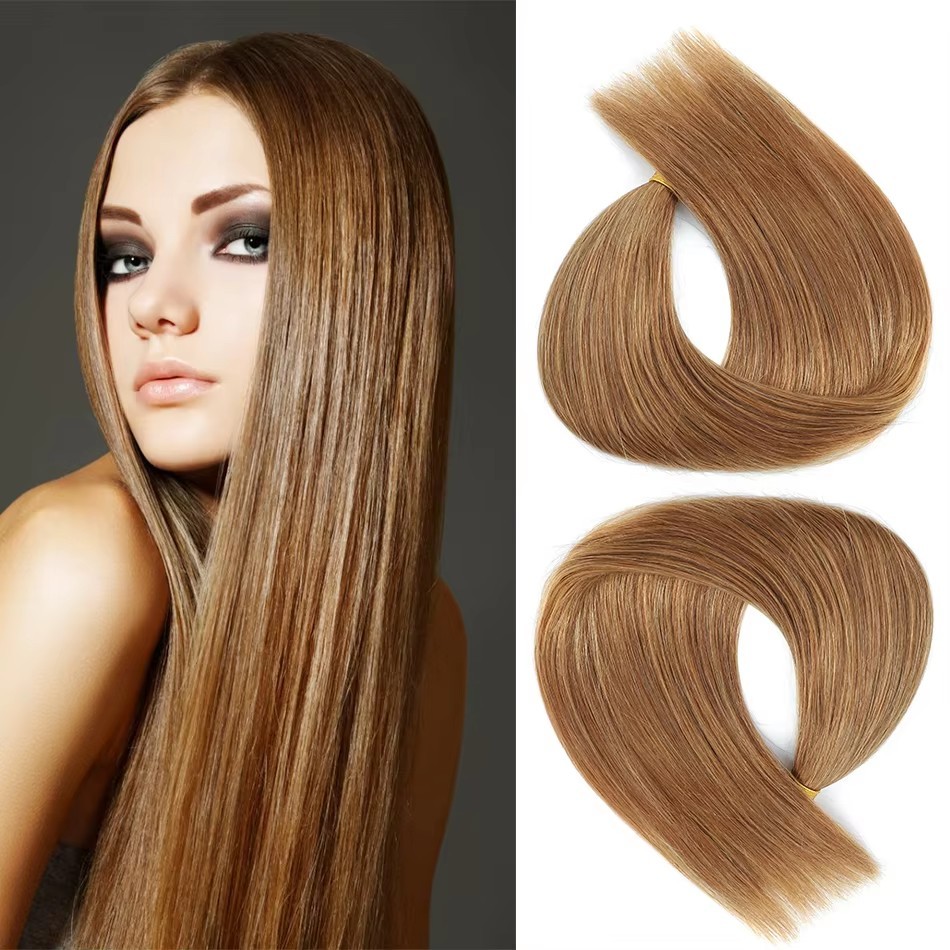9A 100g Light Brown  12 # Pre Bonded Keratin I Tip Fusion Hair Stick Hair Extensions 100% Real Remy Human Hair