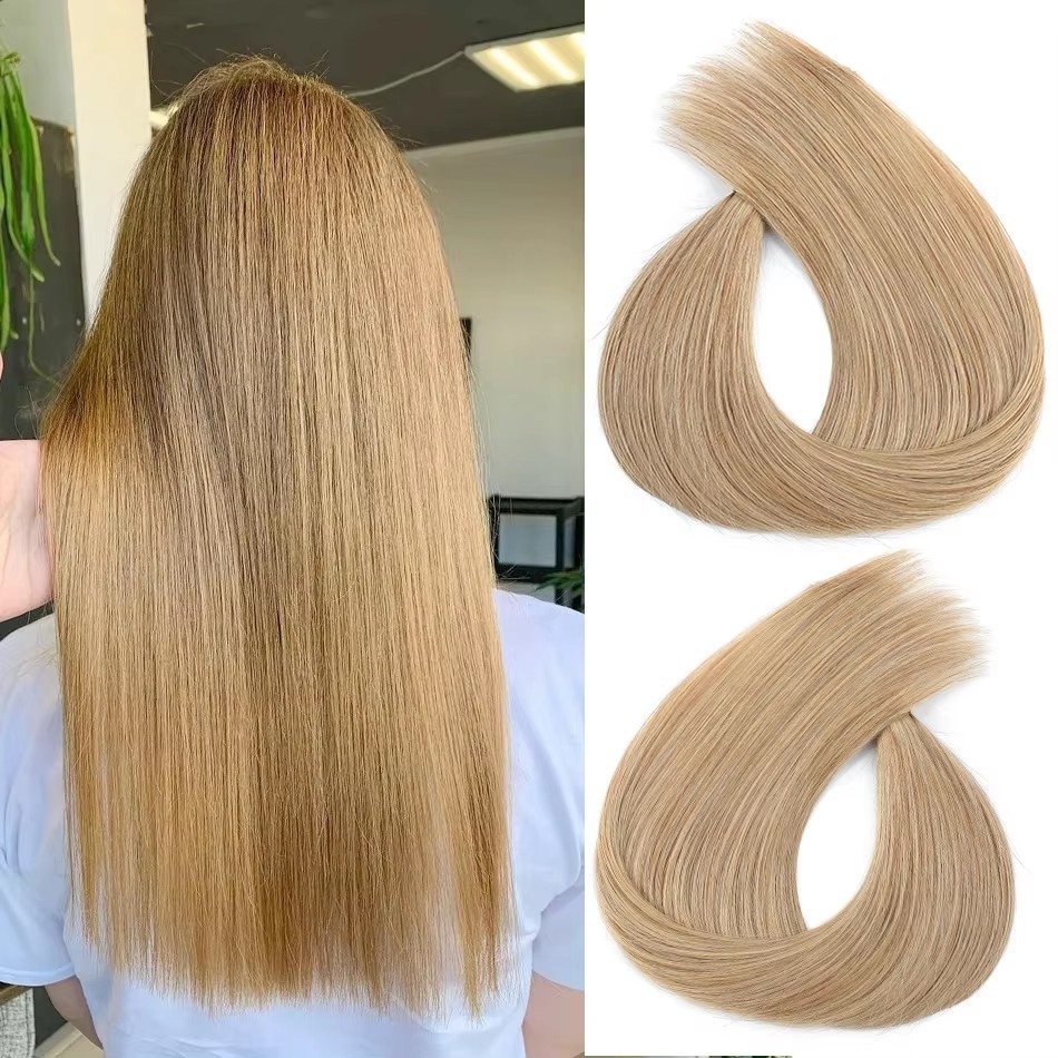9A 100g Light Brown  16# Straight I Tip Hair Extensions 100% Human Hair Remy Russian Wholesale Thick End Keratin tip