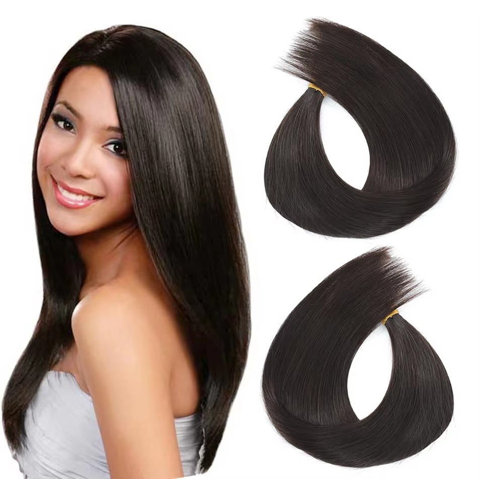 9A 100g Natural Black 1B# Pre Bonded Keratin I Tip Fusion Hair Stick Hair Extensions 100% Real Remy Human Hair
