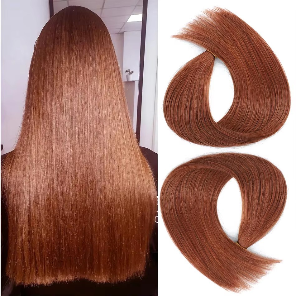 9A 100g copper  30 Pre Bonded Keratin I Tip Hair  Hair Extensions Straight Natural Real Human Fusion Hair Extensions