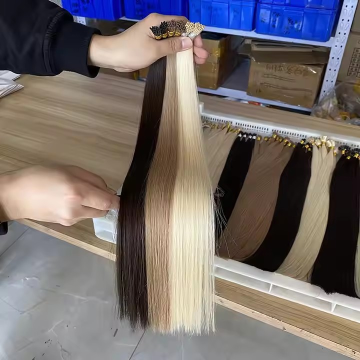 9A 100g  Blonde #613  Pre Bonded Keratin I Tip  Hair Extensions   Natural Real Human Hair Fusion Extensions Keratin Capsule