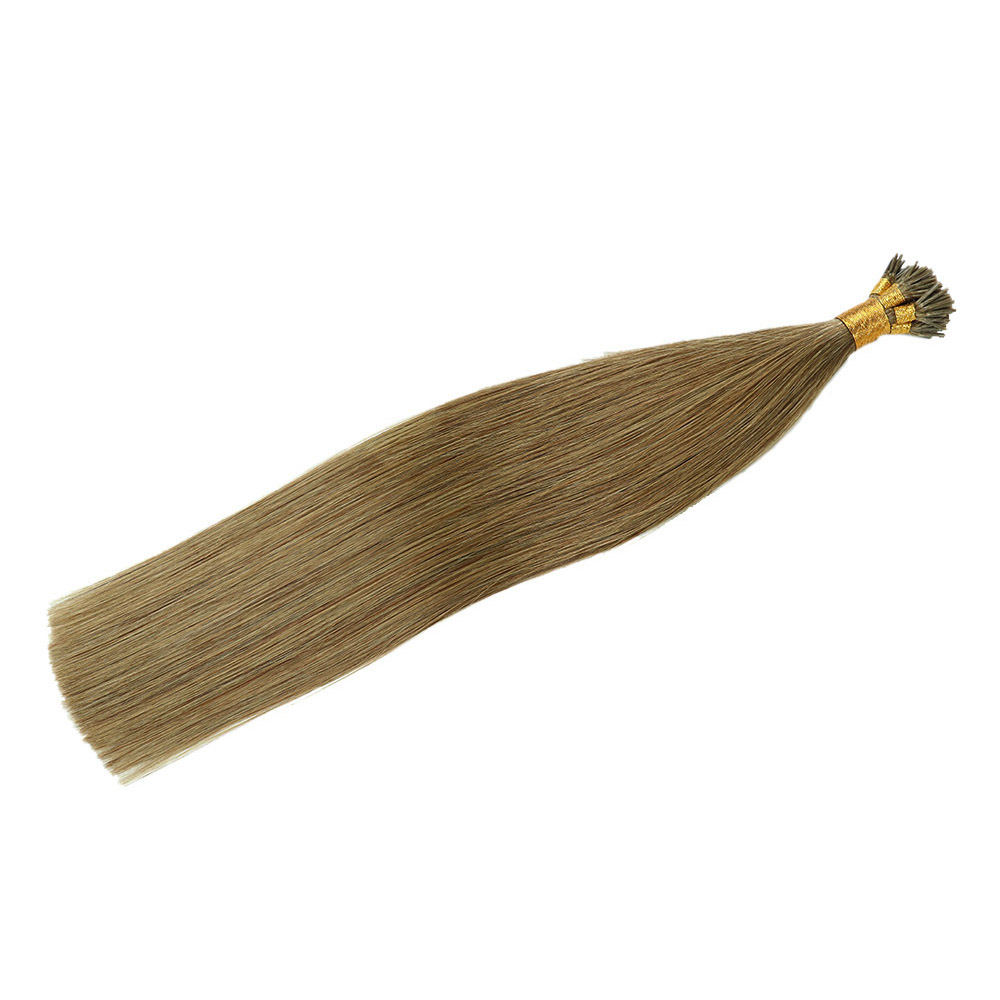 11A 100g Brown  #8 Prebond I Tip Virgin Human Hair Extensions Virgin Cuticle Remy Keratin Human Hair Extensions