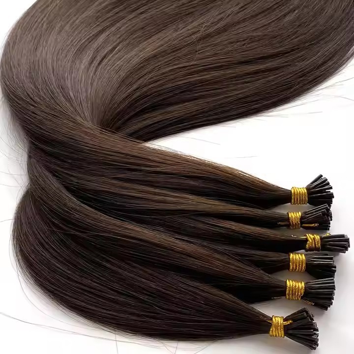 101 Dark Brown  #2 Stick I Tip Virgin Remy Human Hair Extensions Pre Bonded Keratin 100% Human Hair Extensions