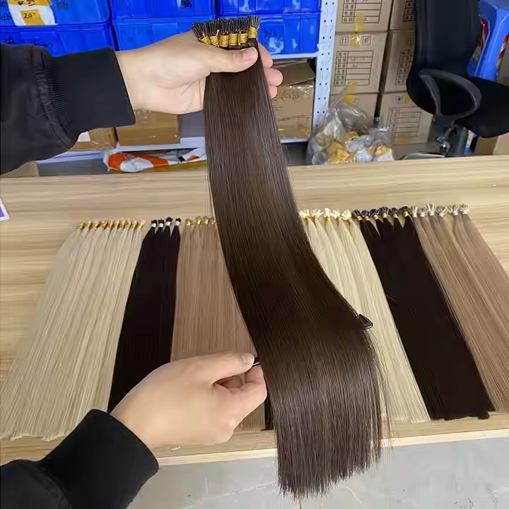 101 Dark Brown  #2 Stick I Tip Virgin Remy Human Hair Extensions Pre Bonded Keratin 100% Human Hair Extensions