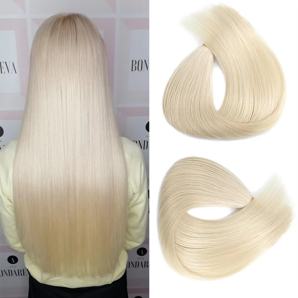 11A 100g White Blonde #1001 Prebond I Tip Virgin Human Hair Extensions Virgin Cuticle Remy Keratin Human Hair Extensions