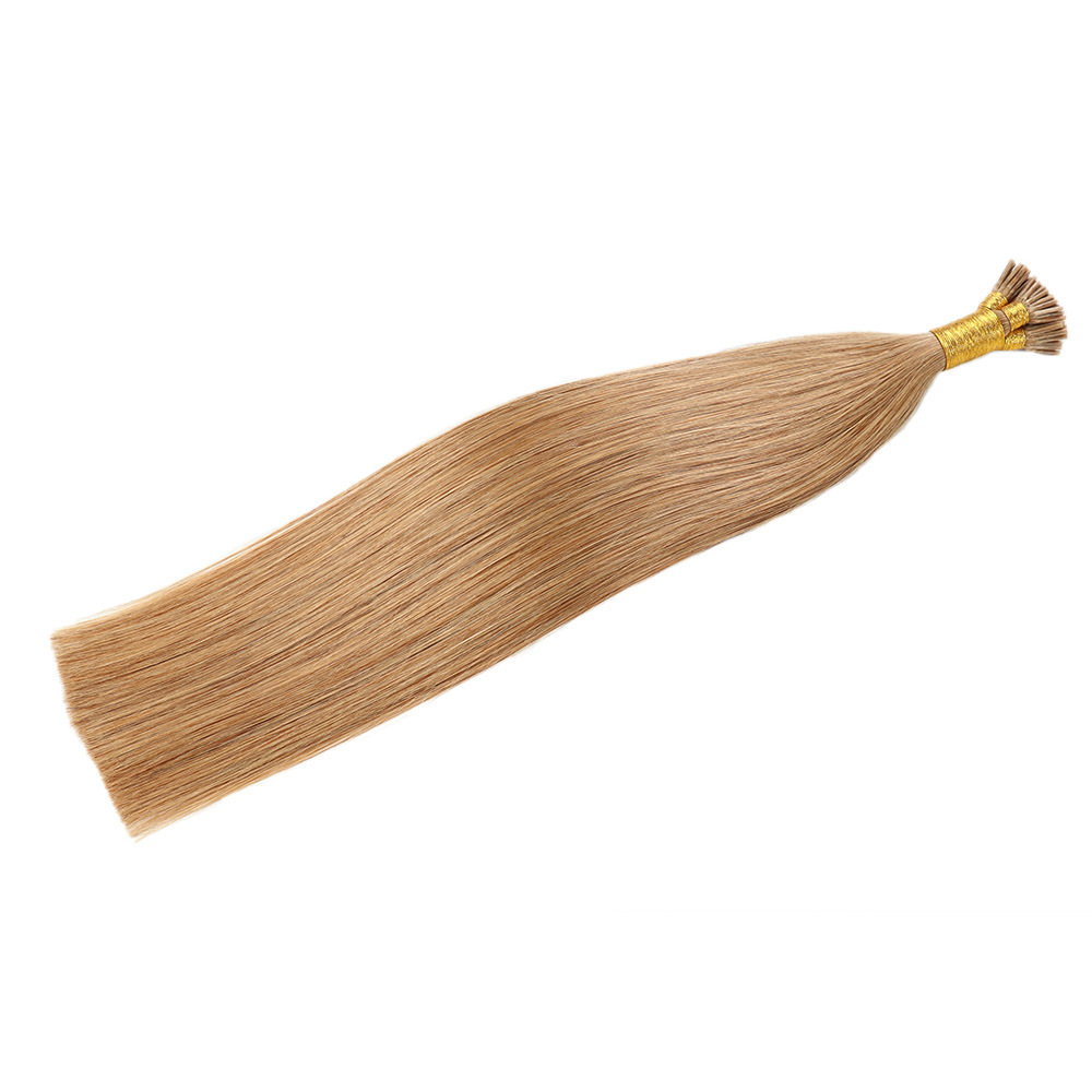 11A 100g Honey Blonde   #27 Prebond I Tip Virgin Human Hair Extensions Virgin Cuticle Remy Keratin Human Hair Extensions