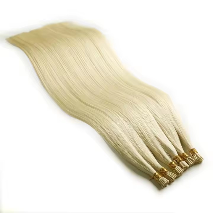 11A 100g Blonde #613 Prebond I Tip Virgin Human Hair Extensions Virgin Cuticle Remy Keratin Human Hair Extensions