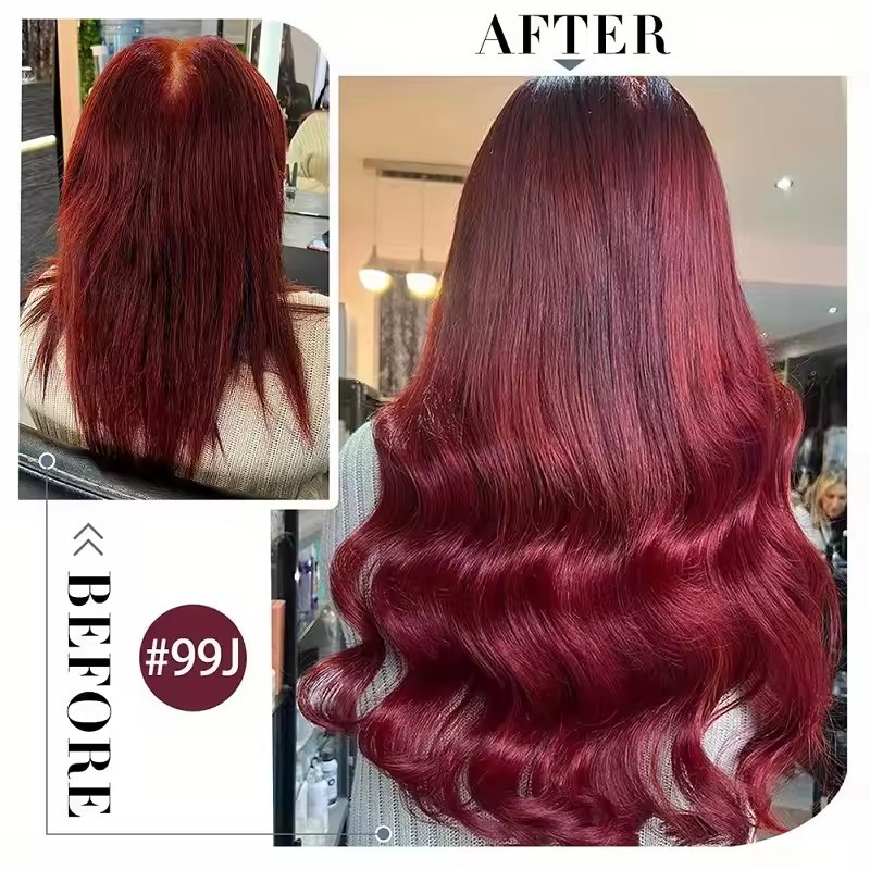 11A 100g Wine Red  #99J Prebond I Tip Virgin Human Hair Extensions Virgin Cuticle Remy Keratin Human Hair Extensions