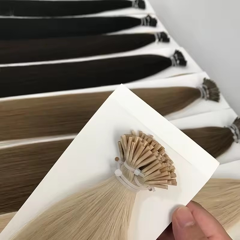 11A 100g Copper #350 Prebond I Tip Virgin Human Hair Extensions Virgin Cuticle Remy Keratin Human Hair Extensions