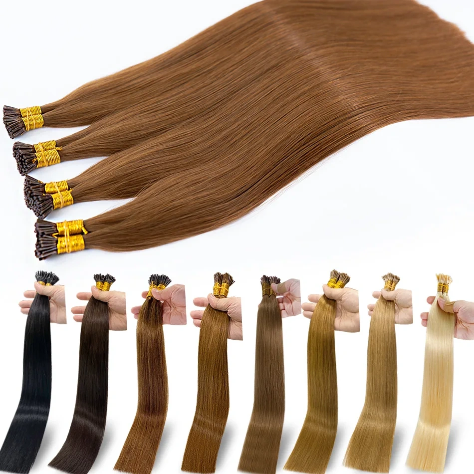 11A 100g Honey Blonde   #27 Prebond I Tip Virgin Human Hair Extensions Virgin Cuticle Remy Keratin Human Hair Extensions