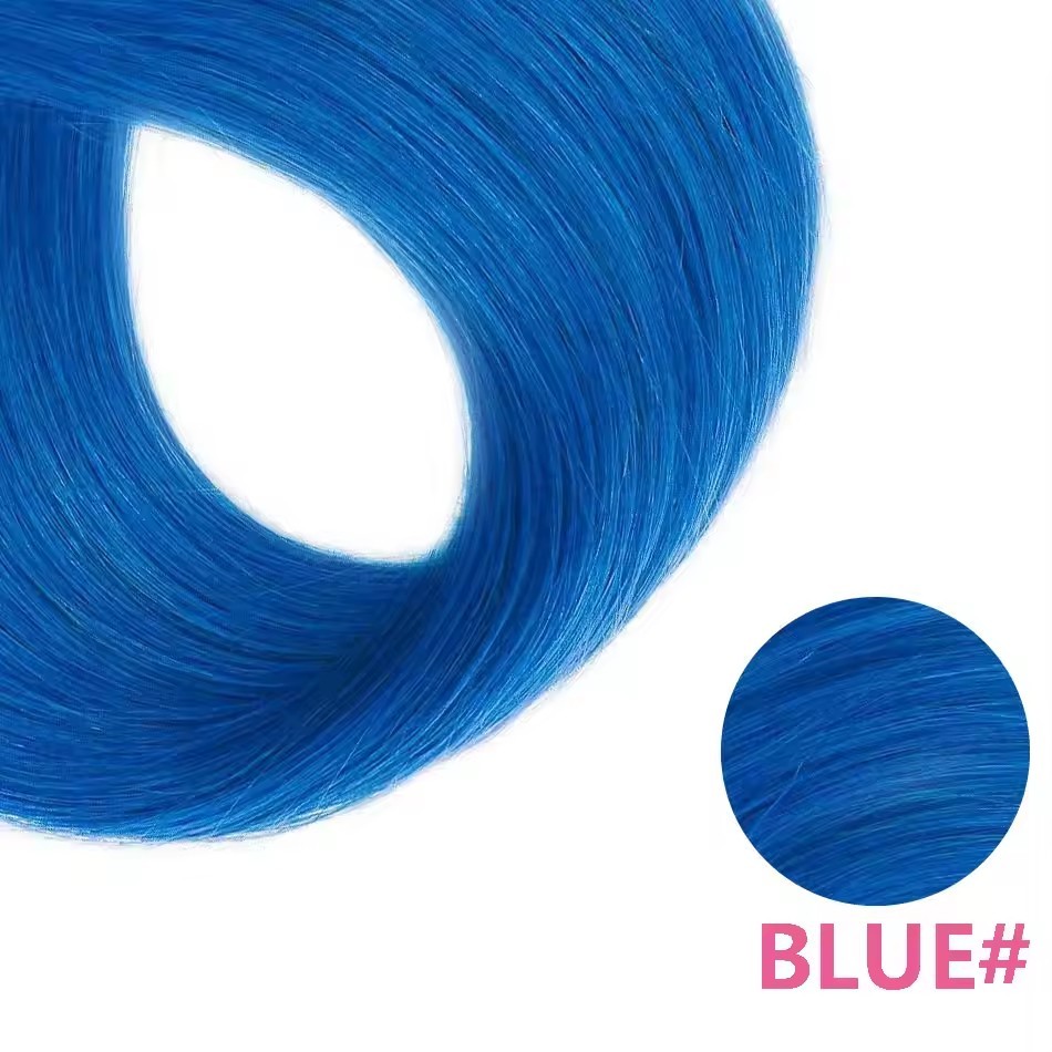 11A 100g Colorful  Prebond I Tip Virgin Human Hair Extensions Natural Real Hair Fusion Blue Purple Pink  Human Hair Extensions