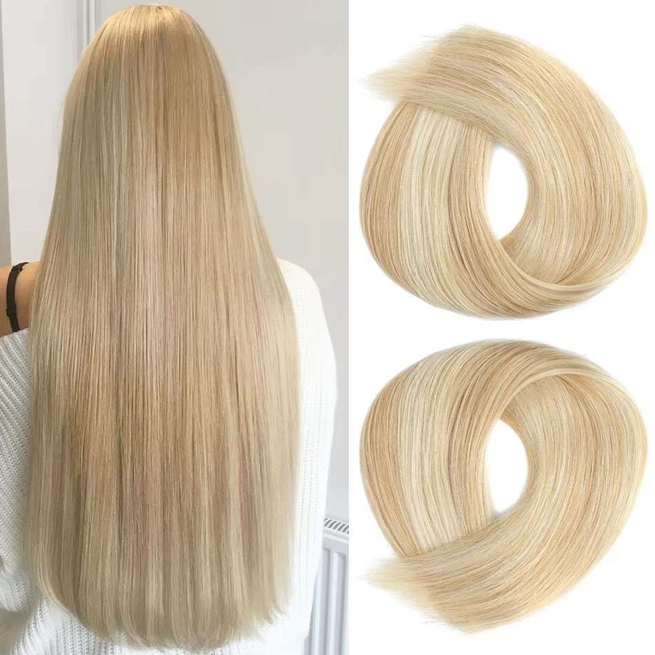 11A 100g Piano Blonde # P27/613 Prebond I Tip Virgin Human Hair Extensions Virgin Cuticle Remy Keratin Human Hair Extensions