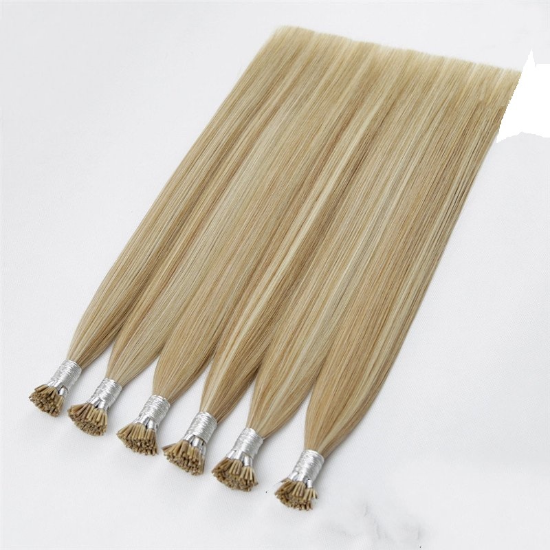 11A 100g Piano Blonde # P27/613 Prebond I Tip Virgin Human Hair Extensions Virgin Cuticle Remy Keratin Human Hair Extensions